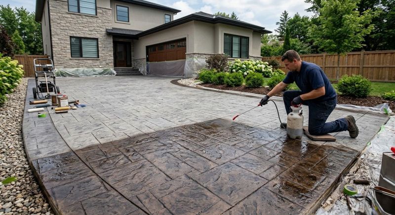 Concrete Driveway Refinishing in Corpus Christi, TX