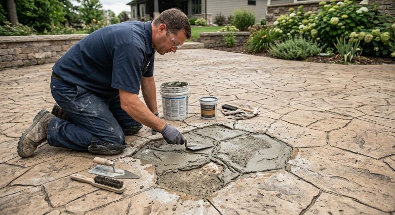 Decorative Concrete Repair in West Des Moines, IA