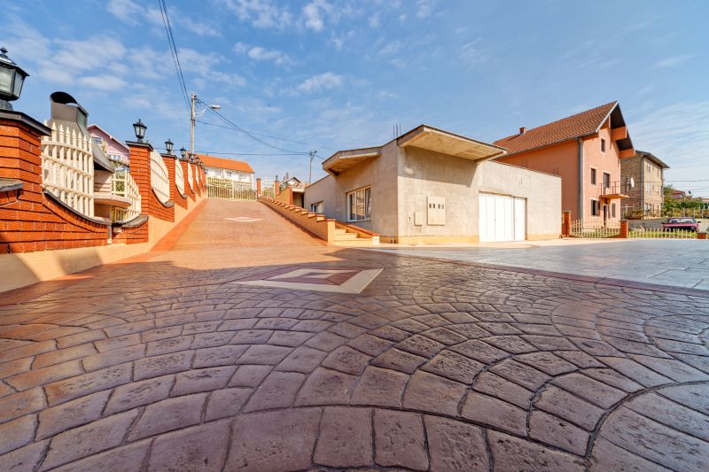 Driveway with Brick Pattern