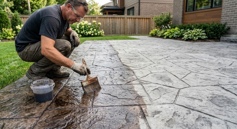 Acid Stain Application Service